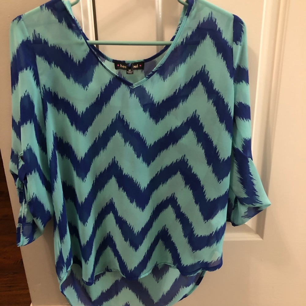 Sheer chevron shirt